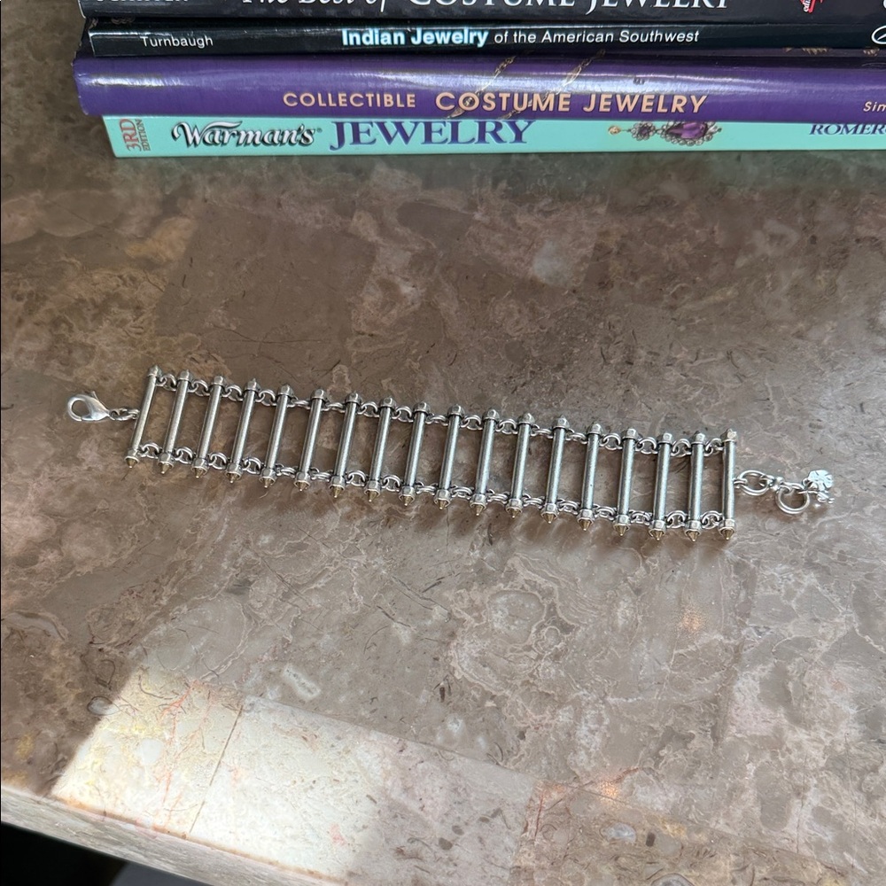 Lucky brand, silver, and gold tone ladder bracelet